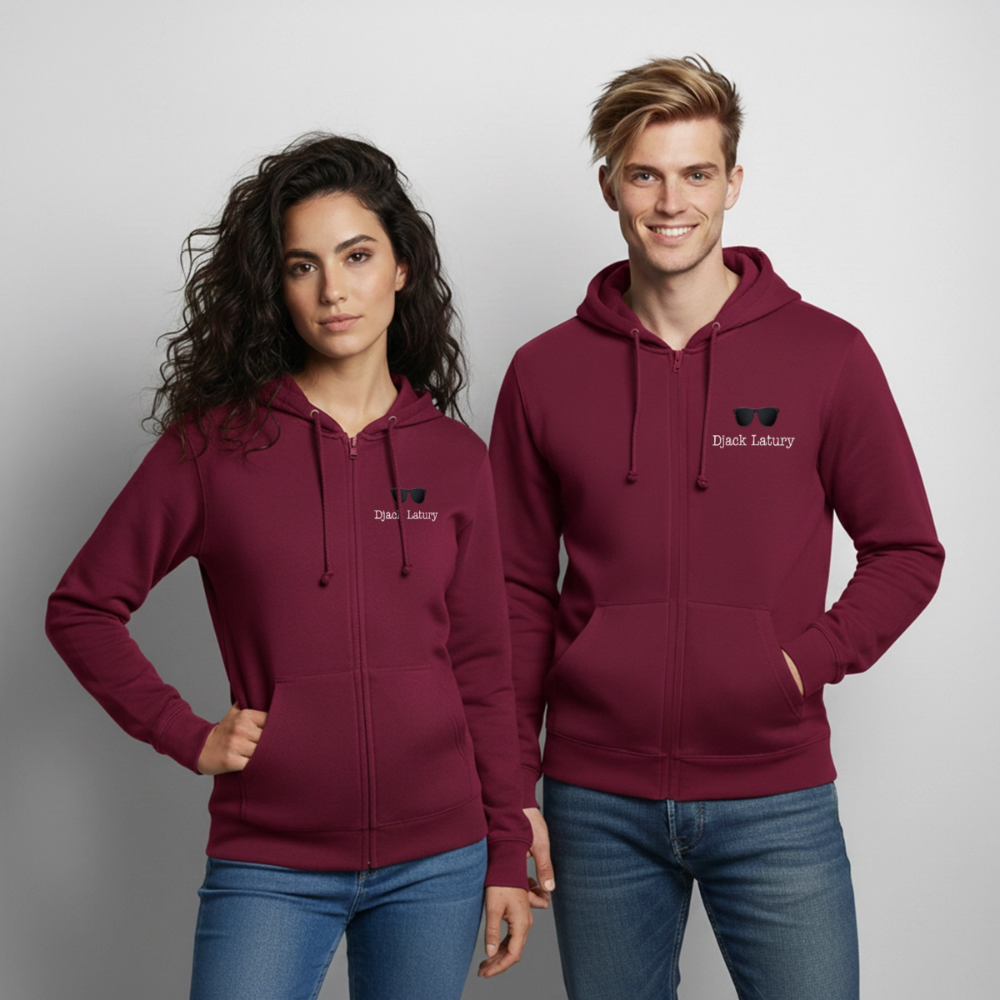 Veste à capuche unisexe Djack Latury - bordeaux