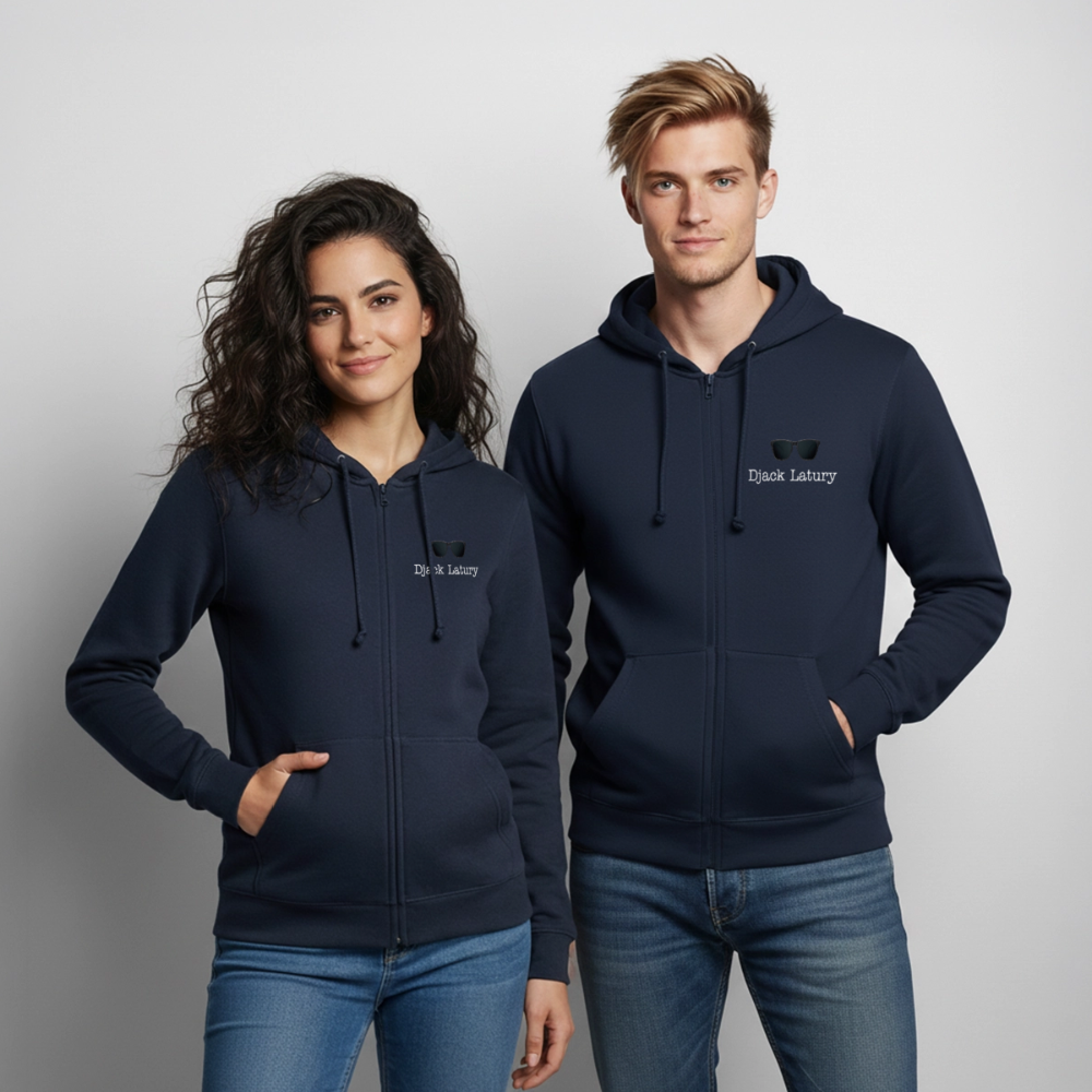 Veste à capuche unisexe Djack Latury - navy